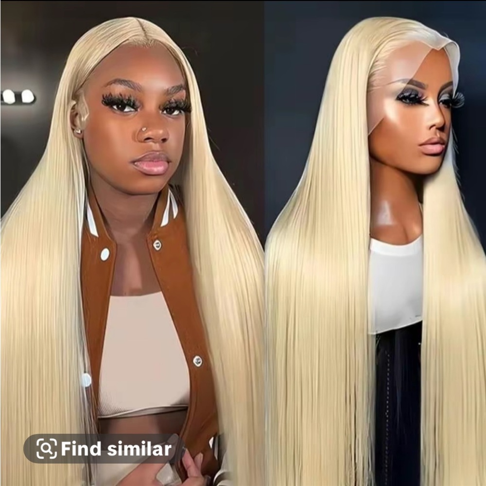 Blonde Lace Front Wig pre plucked 100% human hair 180% density, 13*4 straight HD